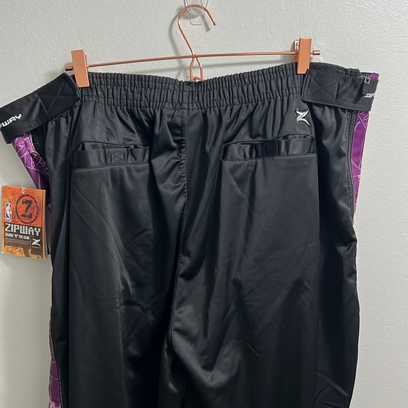 Los Angeles Lakers Zipway Big & Tall Blueprint Panel Pants - Black/Purple NWT - Picture 5 of 8